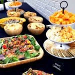 drop off catering using clients serving pieces