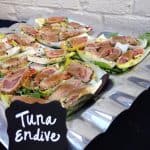 Endive with seared tuna appetizer